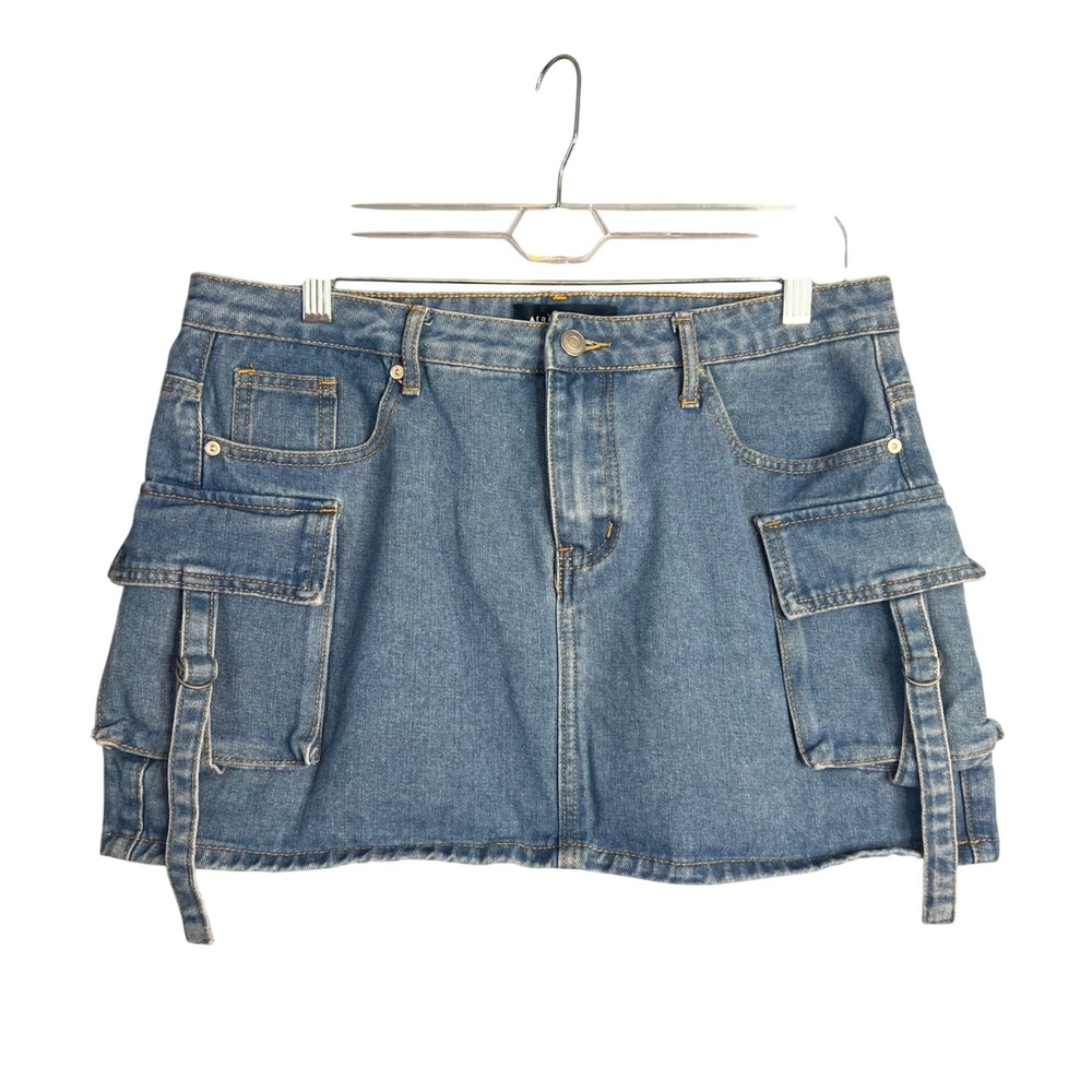 AEROPOSTALE Cargo Mini Skirt Y2K Denim Size L Streetwear Hip Hop Grunge